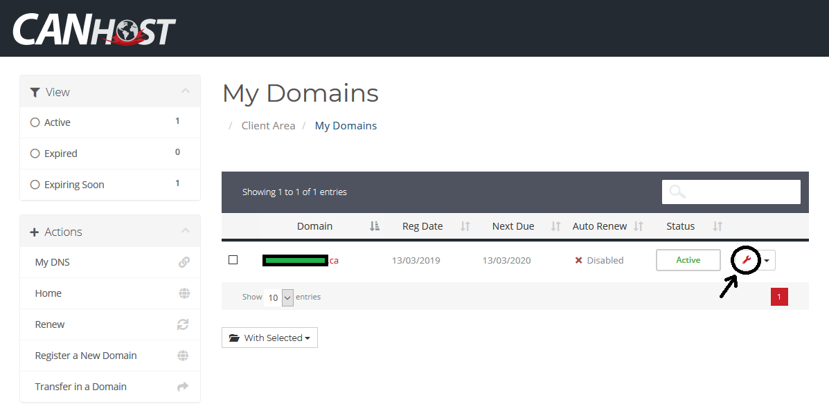 locate specifc domain