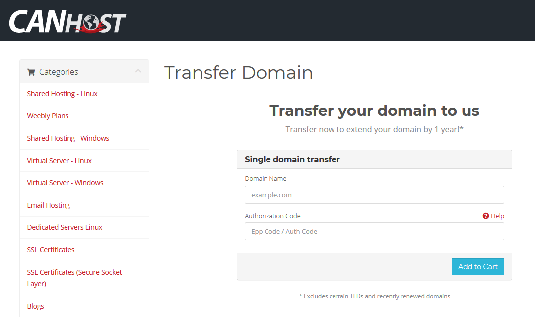 transfer domain